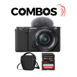 Sony ZV-E10 4K Lente 16-50mm f/3.5-5.6 + Memoria 64Gb de 200Mb/s + estuche