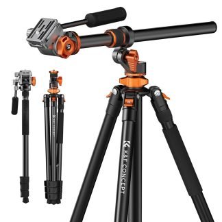 K&F Concept Trípode de vídeo 3 en 1 con cabezal fluido de 2,3 metros T254A7-FH03